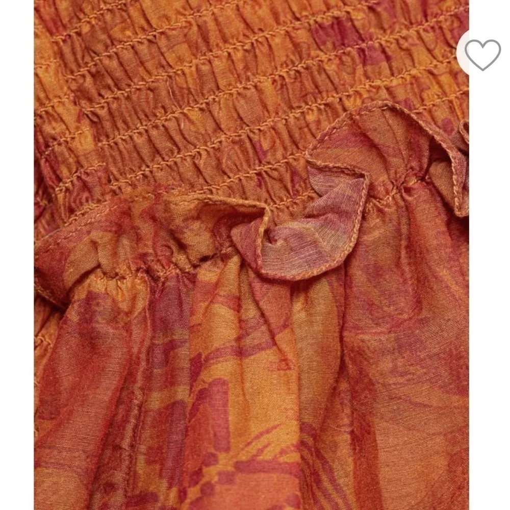 Chufy Orange Aqrequipi Smocked Dress